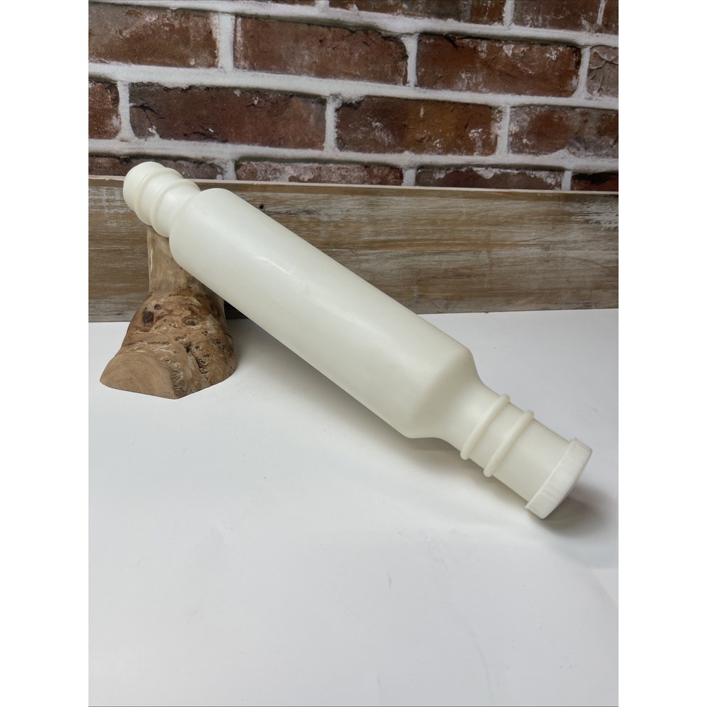 Vintage Tupperware White Dough Rolling Pin Hollow Fill-N-Chill Water Fillable